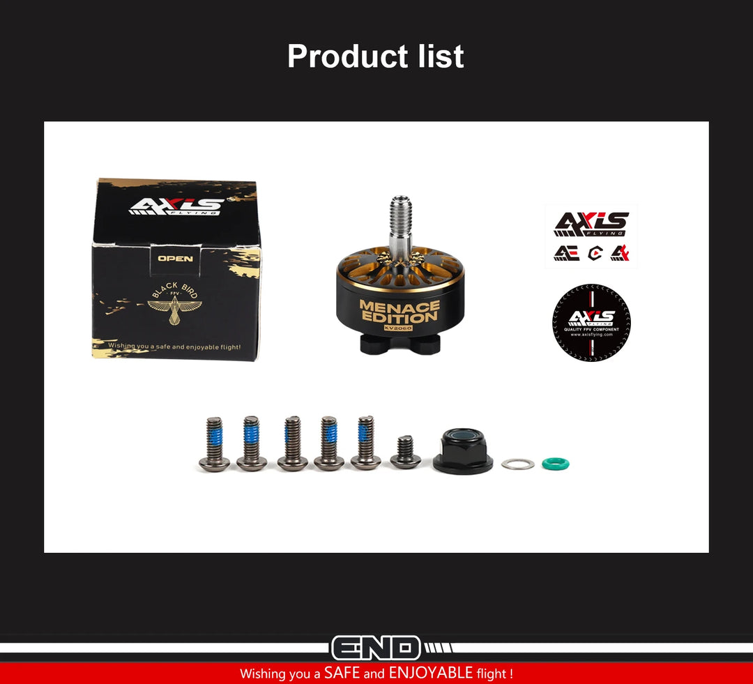 Axisflying BlackBird V4 2307 5inch Brushless Motor 1960KV 2060KV for FPV Freestyle Sbang Motor