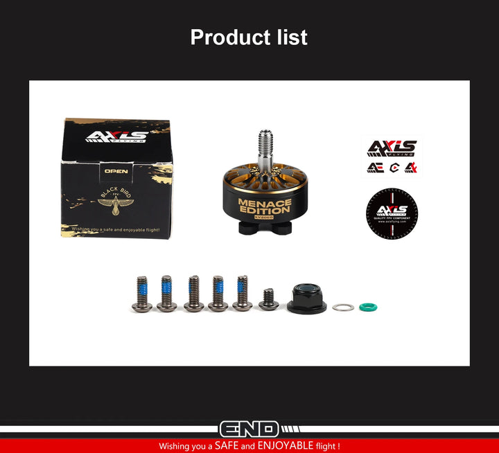 Axisflying BlackBird V4 2307 5inch Brushless Motor 1960KV 2060KV for FPV Freestyle Sbang Motor