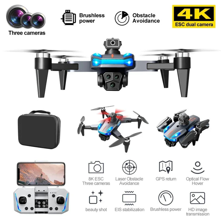 New K911 Drone 8K Professional GPS ESC HD Three Camera Aerial Photography Brushless Motor Foldable Quadcopter Toy Gifts