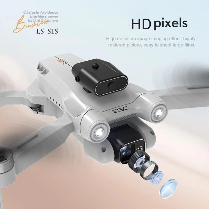 S1S Professional Brushless Drone 5G Wifi 4K 8K HD Camera 360° Obstacle Avoidance Optical Flow RC Foldable Quadcopter Toys Gifts