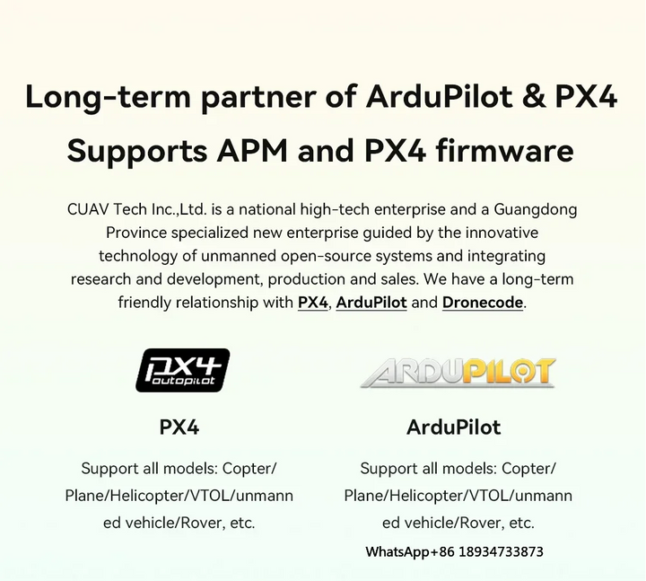 CUAV Nora+ Enterprise Flight Controller — RTK GNSS, RM3100 Compass, CAN Ammeter, Fixed-Wing & VTOL UAV, ArduPilot & PX4