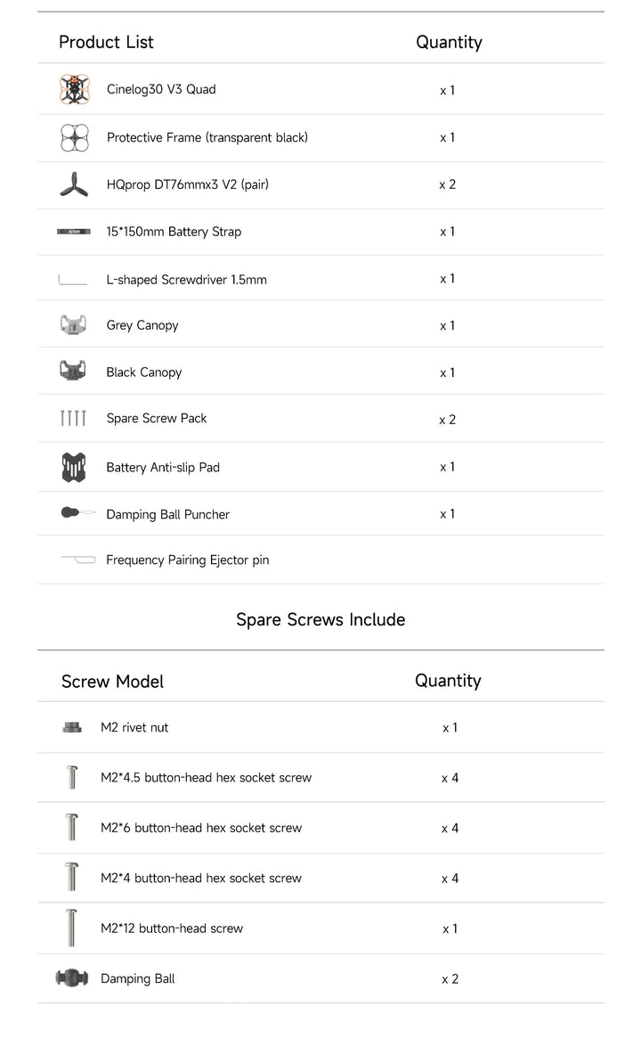 GEPRC Cinelog30 V3 RC Freestyle Drone O4 Pro Air Unit /WTFPV SPEEDX2 1404 3850KV TAKER F722 45A 32Bit AIO 16MB FPV Quadcopter