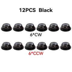 12pcs M5 Motor Screw Nuts Aluminum Alloy CW CCW Flange Nylon Insert Self-Locking Lock Nuts for RC FPV Racing Drone - Thedroneflight