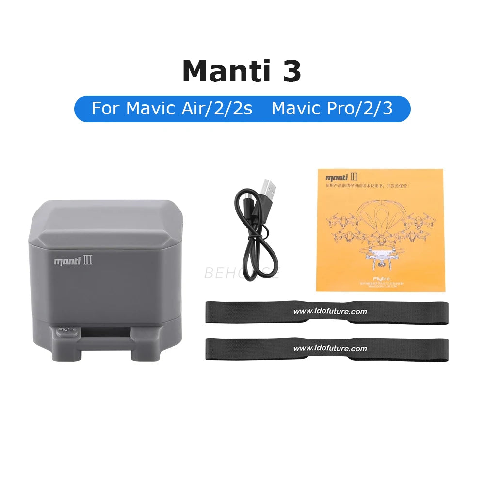 Manti 3 / 3 Plus Reusable Drone Parachute — DJI Mavic 3, Air 2S, Phantom 4