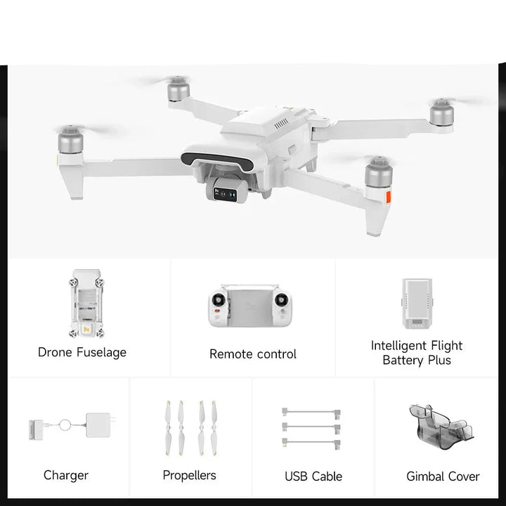 FIMI X8 Tele Max Camera Drone — Dual Sony, 30x Hybrid Zoom, 4K/60fps HDR, 48MP DNG, 20km RokLink 5.0, 47-Min Flight, GPS, FAA/EASA Remote ID