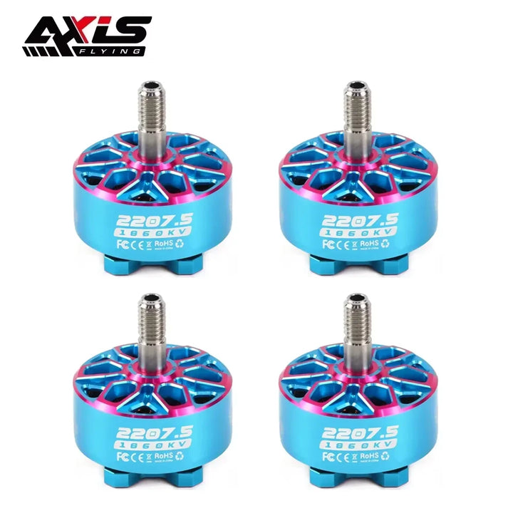 Axisflying Bando 2207.5 6S Brushless Motor — 1860KV / 1960KV, 5" FPV Freestyle & Cinewhoop (4PCS)