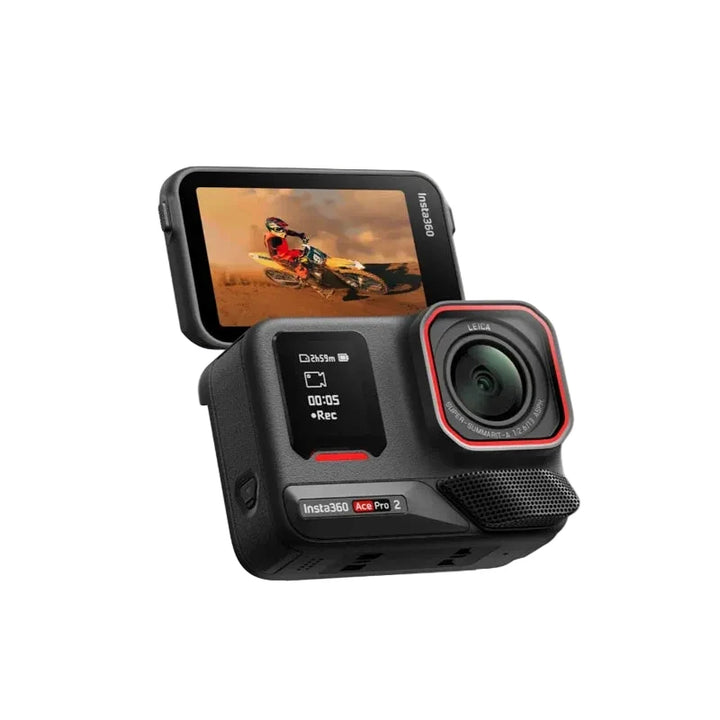 Insta360 Ace Pro 2 Action Camera — Leica Lens, 1/1.3" 8K Sensor, Dual AI Chip, 2.5" Flip Screen, Waterproof, Wind Guard, Single/Dual Battery
