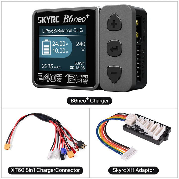 SKYRC B6neo+ Smart Balance Charger DC 240W / PD 126W — 1-6S LiPo LiHV NiMH Multi-Chemistry