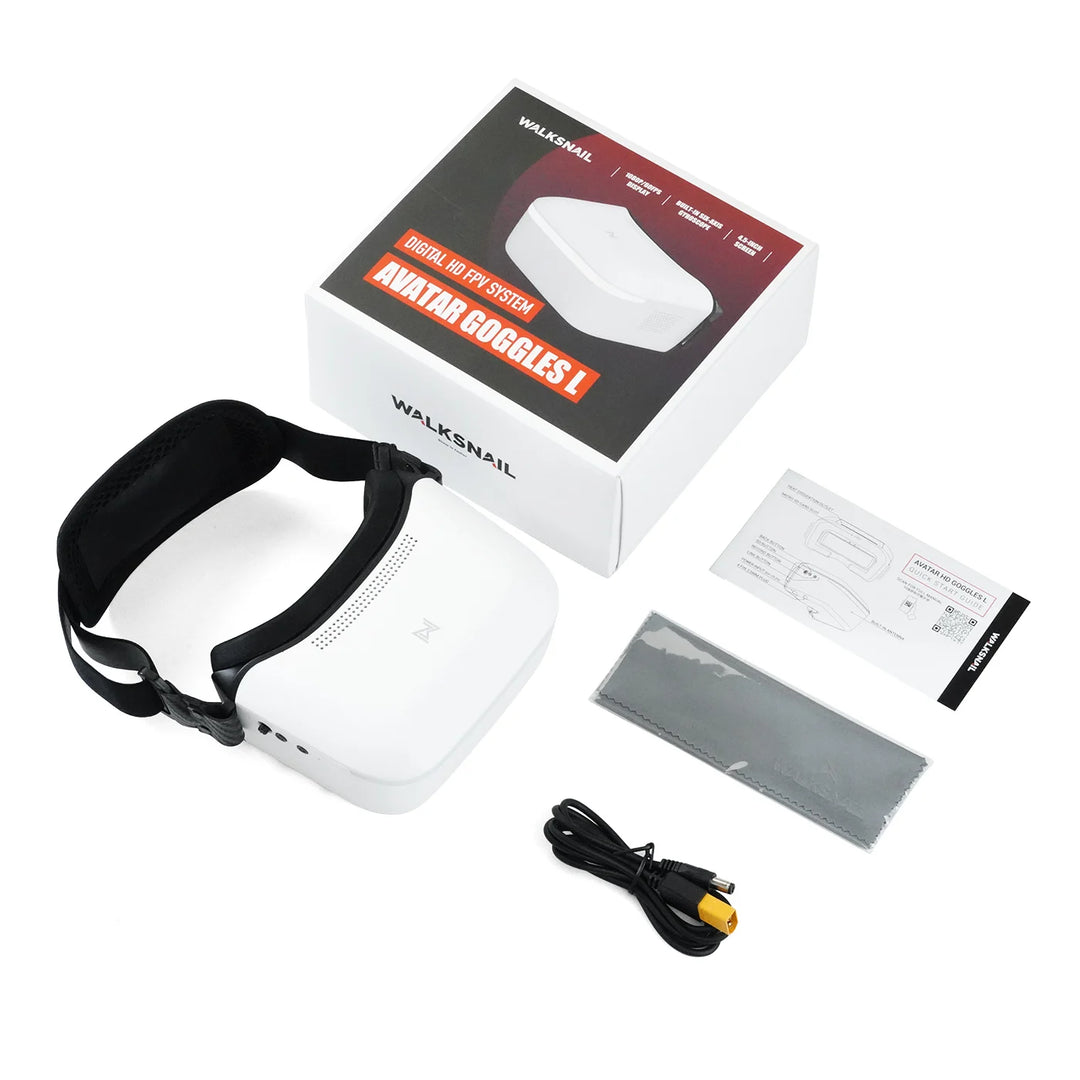 CADDX FPV Goggles L Walksnail Avatar HD - 1920x1080 4.5" LCD 4km Distance Head Tracking