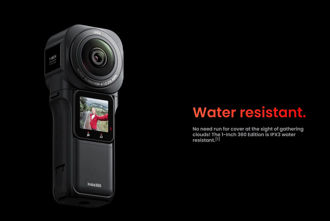 Insta360 ONE RS 1-Inch 360 Edition — 6K 360°, Dual 1" Sensors, 48MP, FlowState, Night Shot, 5m Waterproof, 1445mAh, microSD 512GB