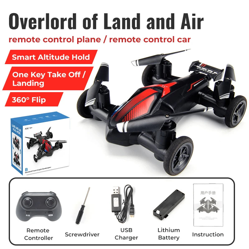 JJRC H103 Land-Air Mini RC Drone Car Dual-Mode Remote Control Quadcopter Headless Altitude Hold 360° Flip RC Toy Gift for Kids