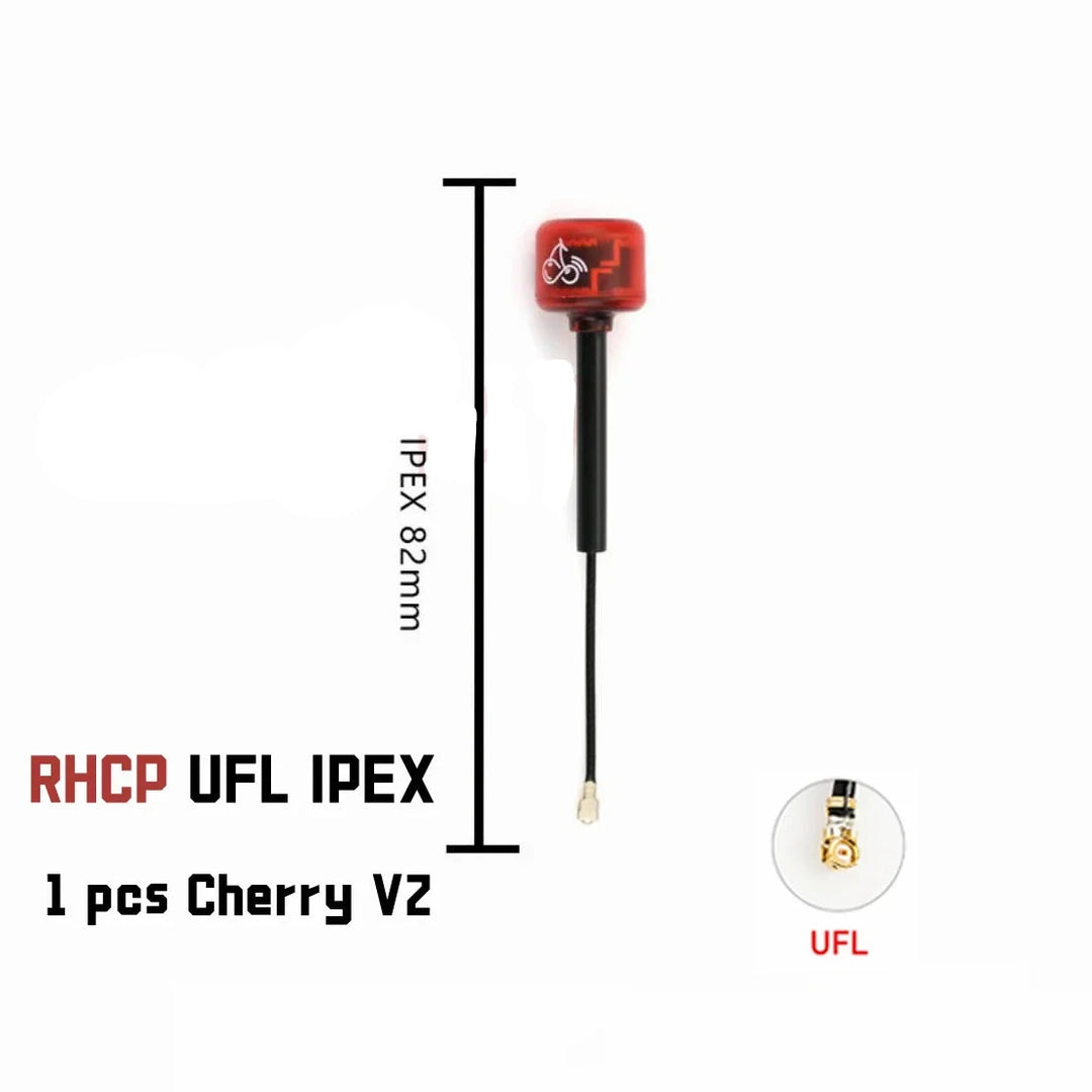 RUSHFPV Cherry 2 II 5.8G 1.8dBi FPV Antenna - SMA/MMCX/UFL LHCP/RHCP 230mm/150mm Long Range