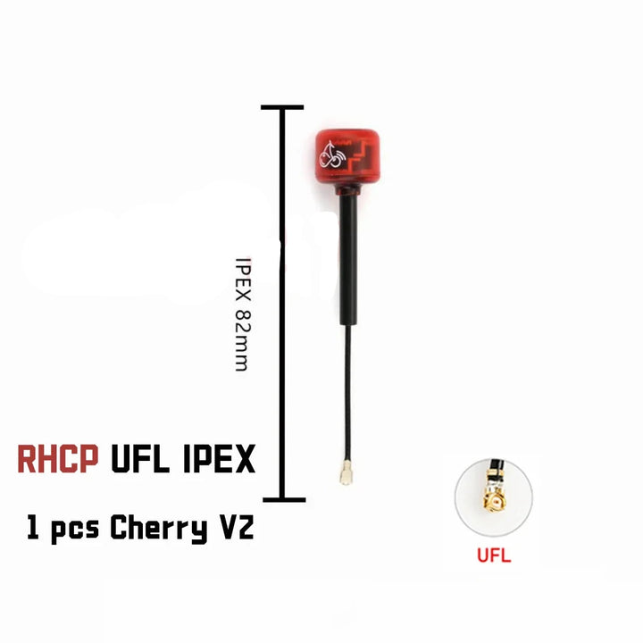 RUSHFPV Cherry 2 II 5.8G 1.8dBi FPV Antenna - SMA/MMCX/UFL LHCP/RHCP 230mm/150mm Long Range