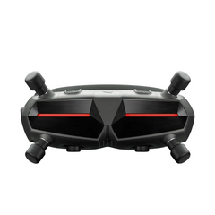 Walksnail Avatar Goggles X, front view with four antennas and red trim