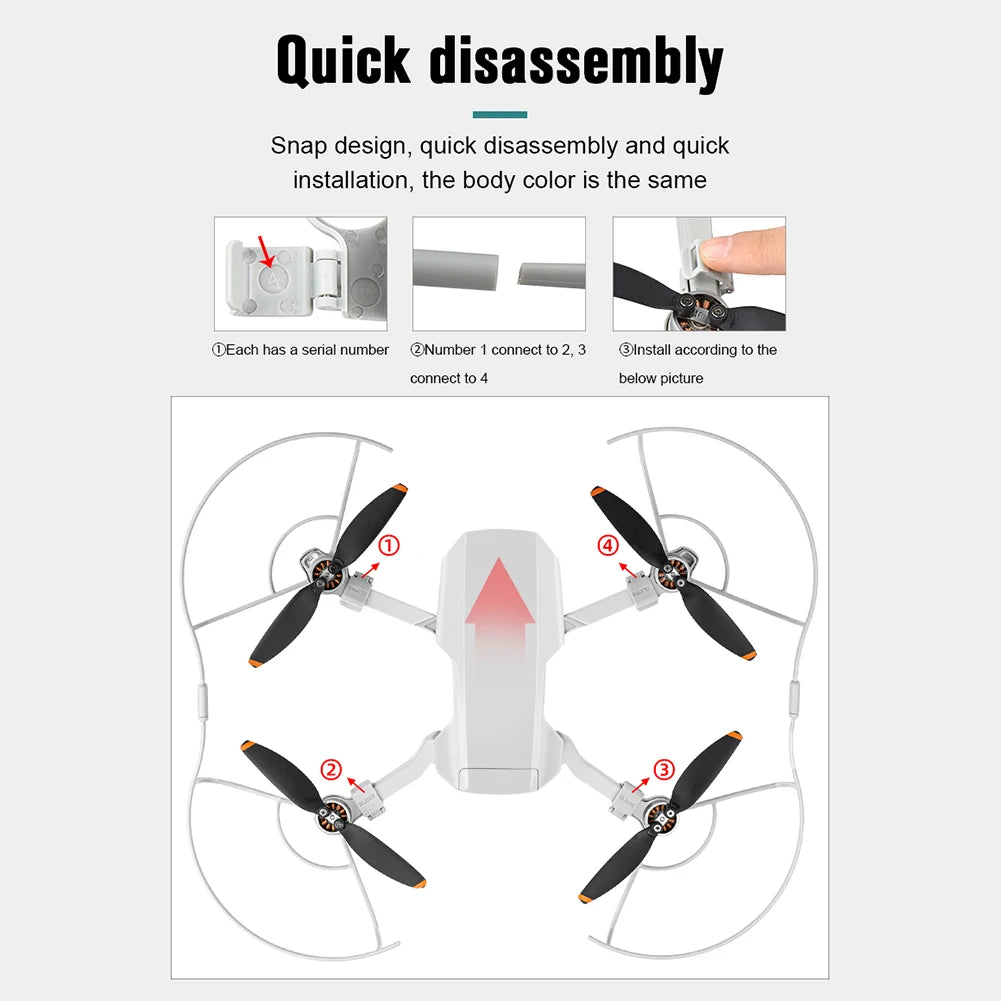 Mini Drone Accessories for DJI Mini SE/Mini 2/Mavic Mini Wing Fan Cover Protective Blade Bumper Propeller Protector Guard Bracke