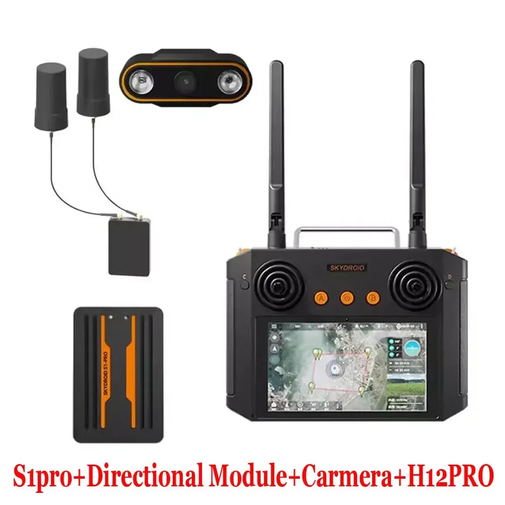 Skydroid S1 Pro RC Transmitter System — 5.8GHz 1080p FPV Video, H12Pro Ground Station, GPS & Camera Bundle Options