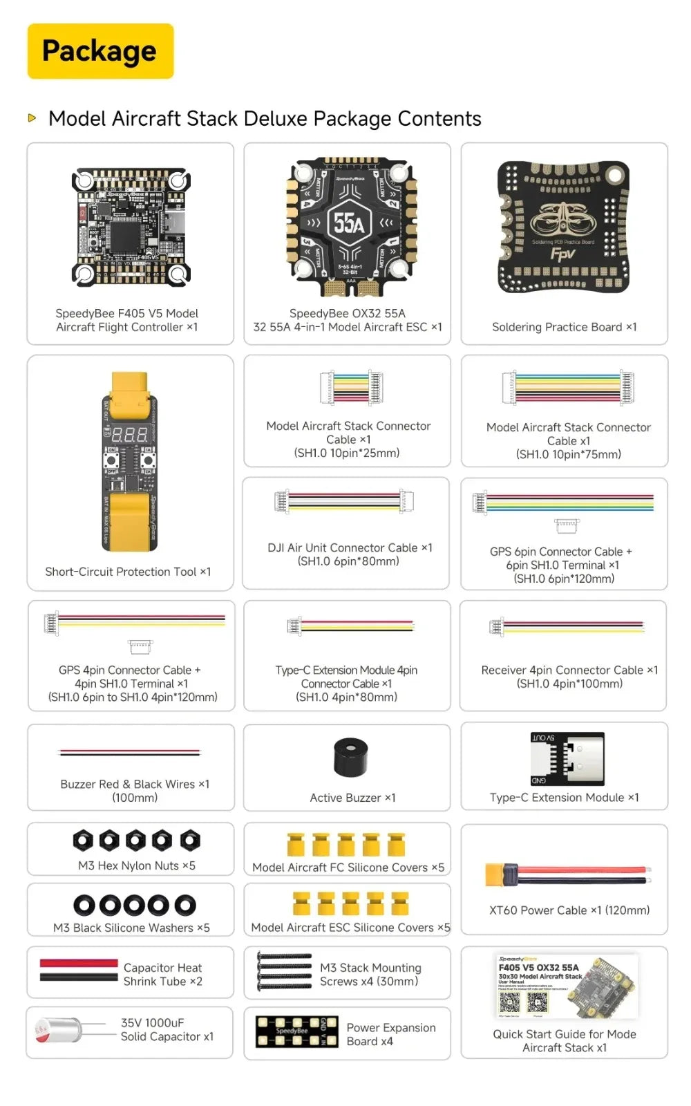 SpeedyBee F405 V4/V5 BLS 55A Flight Controller Stack - BMI270 30x30 4-in-1 ESC FPV Racing Drone