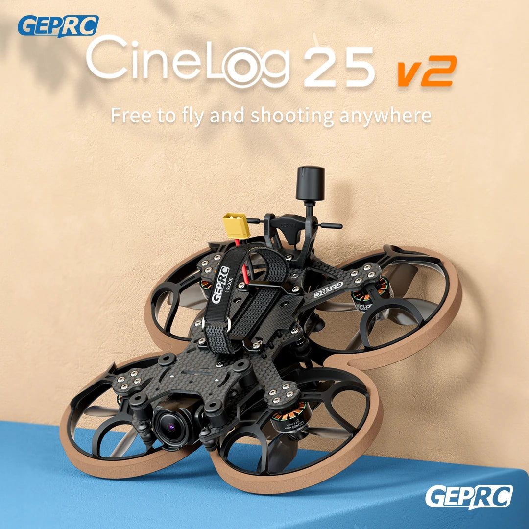 GEPRC Cinelog25 V2 HD O3 FPV TAKER G4 35A AIO 1404 4500KV Motor BNF with Mini Video Freestyle RC GPS Quadcopter Drone Racing Kit