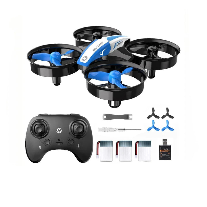 Holy Stone Mini Drone for Kids/Beginners,  RC Nano Quad, Indoor Hover, 3D Flips, Headless, 3 Batts. Gift for Boys/Girls, Blue
