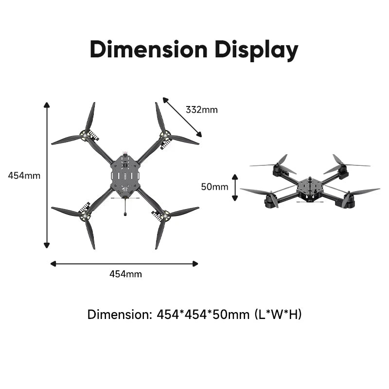 HS Airforce HS-P134M 11KG Heavy-Lift Long-Range FPV Drone 7KG Payload 130KMH ELRS 8S LiPo