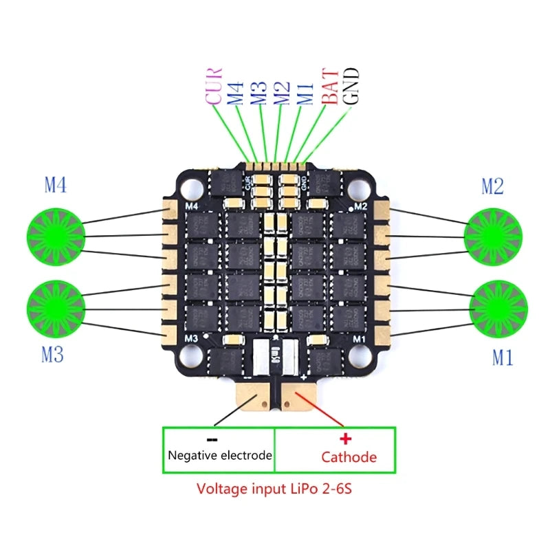 F4 V3S Flight Controllers 45/55/60A 4in1 Reliable Module Board Cord