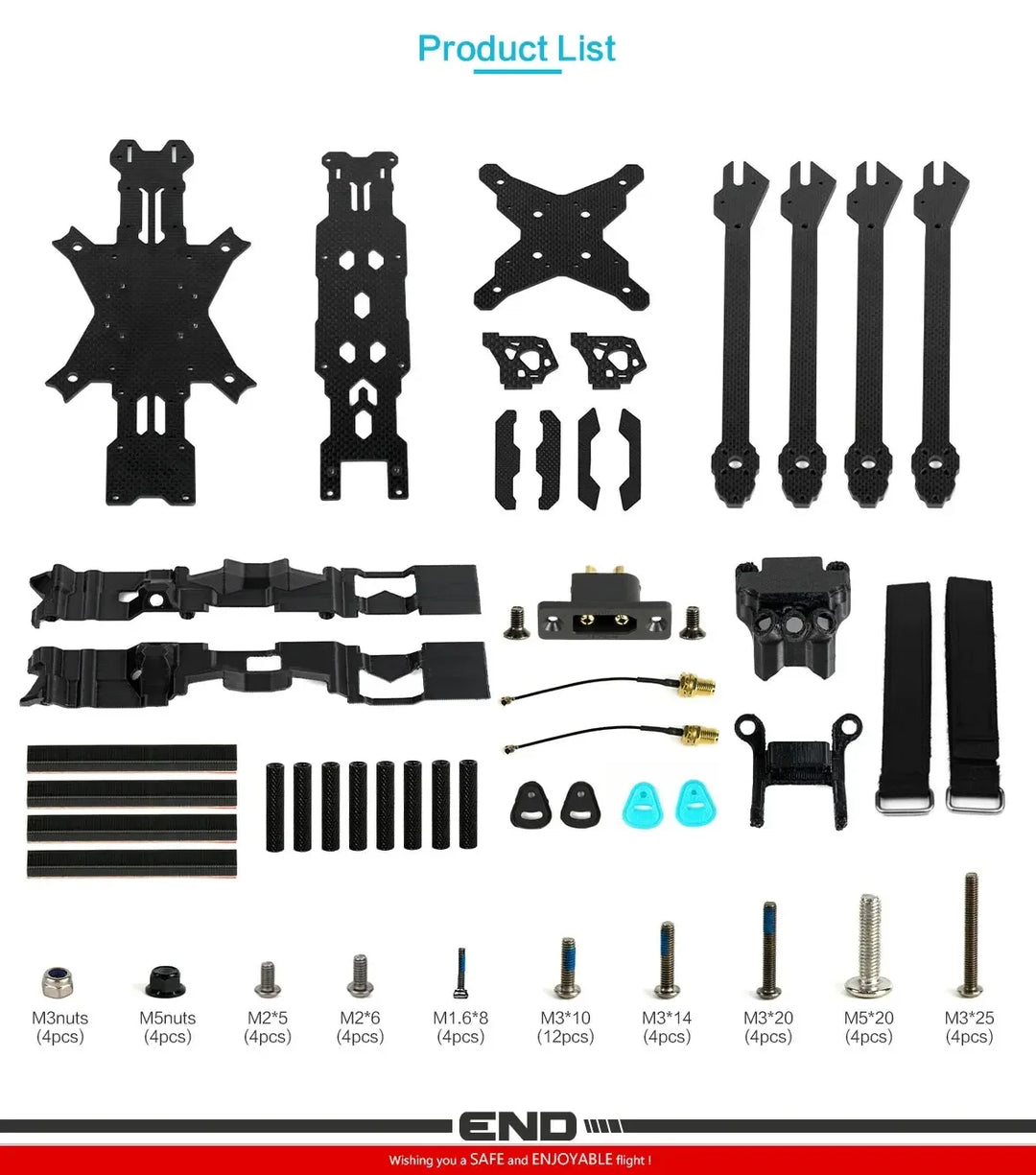 Axisflying MANTA10" Lite 10inch FPV Freestyle Drone Ture X Frame Kit 402mm Wheelbase T700 Carbon Compatible 10inch Propeller