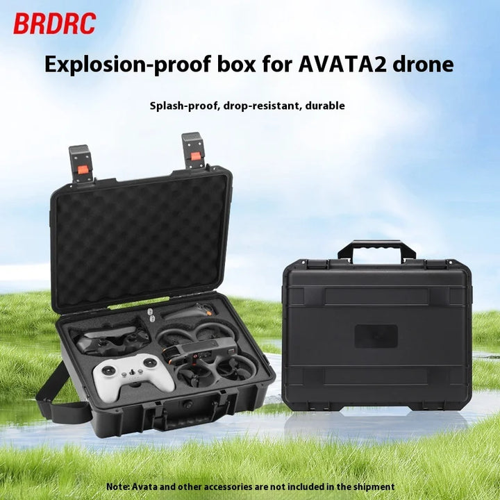 DJI AVATA2 EXPLOSION PROOF CASE - PORTABLE WATERPROOF DRONE STORAGE BAG, DURABLE PROTECTION FOR DRONE, REMOTE, BATTERIES, AND ACCESSORIES, WITH GAS BALANCE VALVE AND COMFORTABLE HANDLE