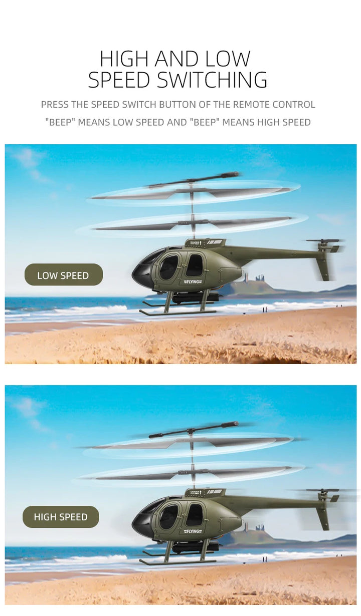 RC Helicopter Military 4CH LED Lights 4K Camera Altitude Hold Remote Control Helicopter For Adults Birthday Children Gifts Toys