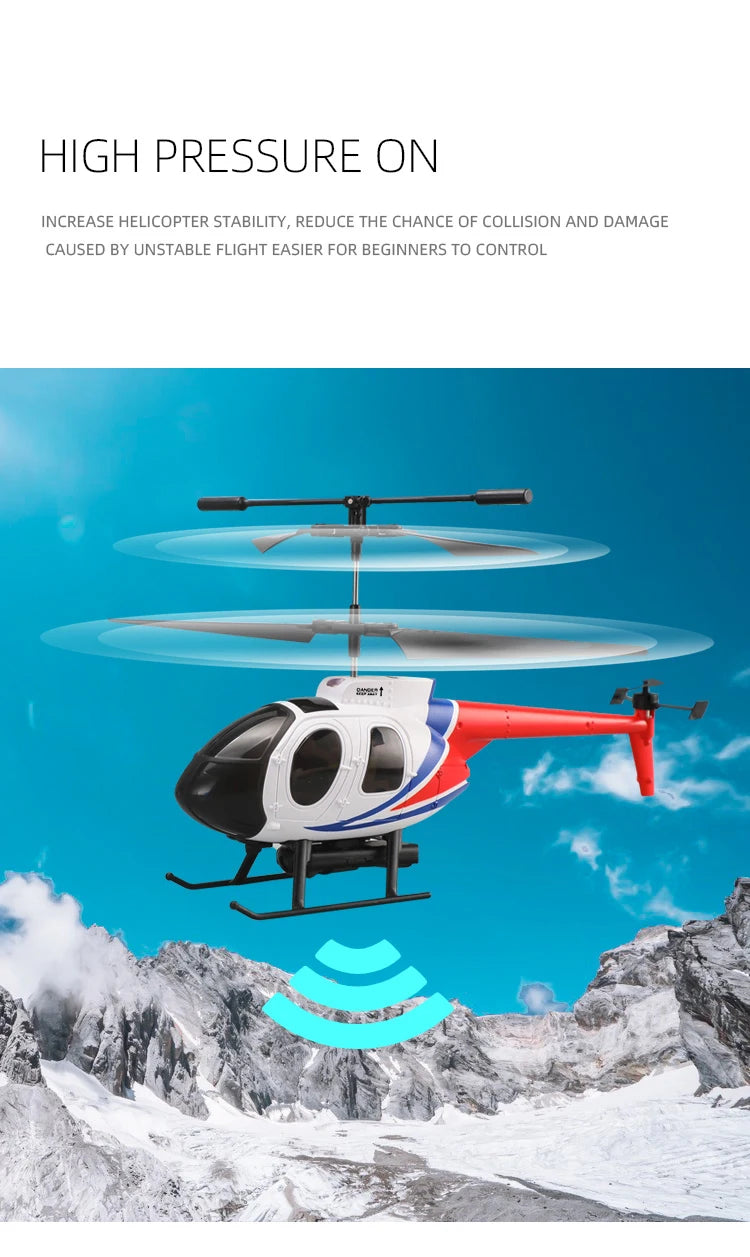 RC Helicopter Military 4CH LED Lights 4K Camera Altitude Hold Remote Control Helicopter For Adults Birthday Children Gifts Toys