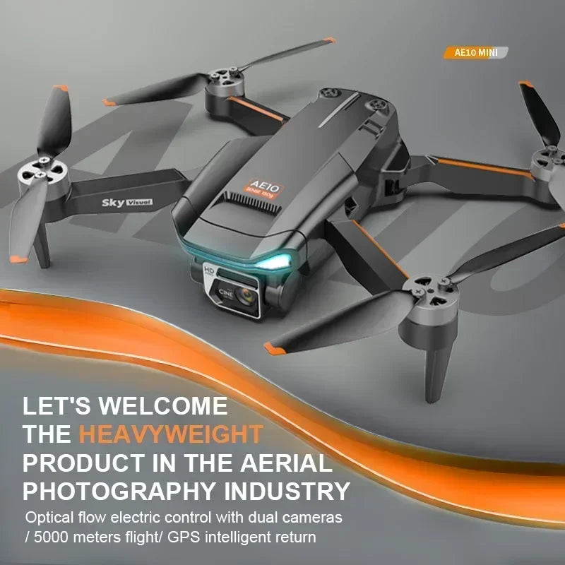 For Xiaomi AE10 MINI Lightweight Drone Foldable Professional 8K HD Dual Camera GPS/Optical Flow Position Brushless FPV Drone