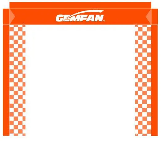 Gemfan 5 × 5 ft FPV Race Gate — 152 × 152 cm, Blue or Orange, Frame Pipes Not Included