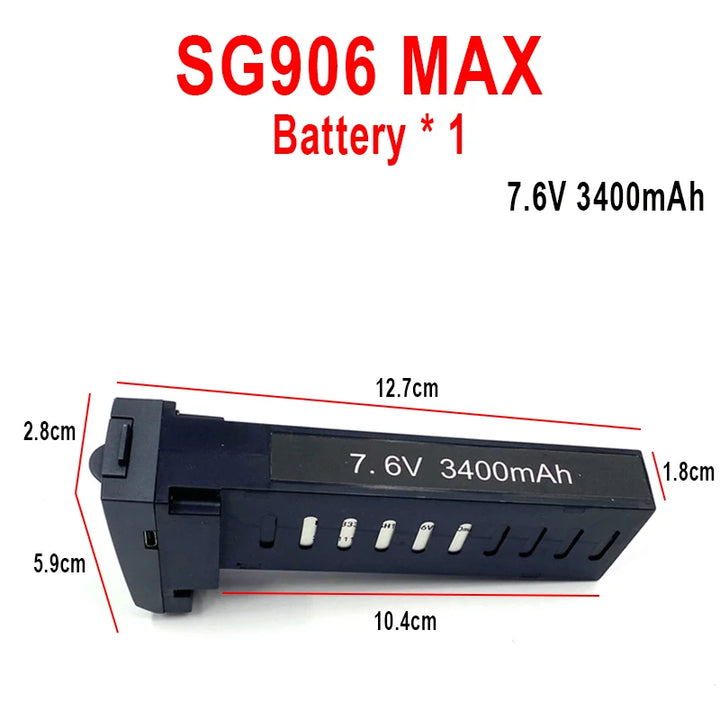 ZLL SG906 Max Original Battery 7.6V 3400mAh Lipo Battery Accessories Spare Battery For SG906 Max Drone Battery