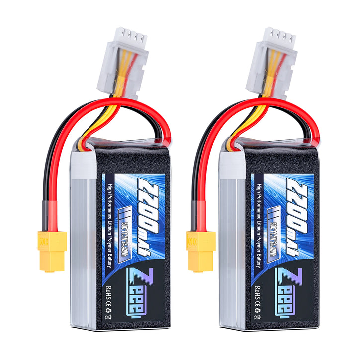 2pcs Zeee 3S 2200mAh Shorty Lipo Battery 11.1V 50C with T/XT60 Plug for RC Car Truck Drone Airplane FPV RC Hobby Models Parts