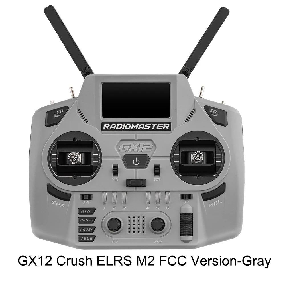 RadioMaster GX12 Crush Edition — Dual-Band ELRS Gemini-X, 1000Hz CNC Hall Gimbals, EdgeTX, 6 Colors, FCC