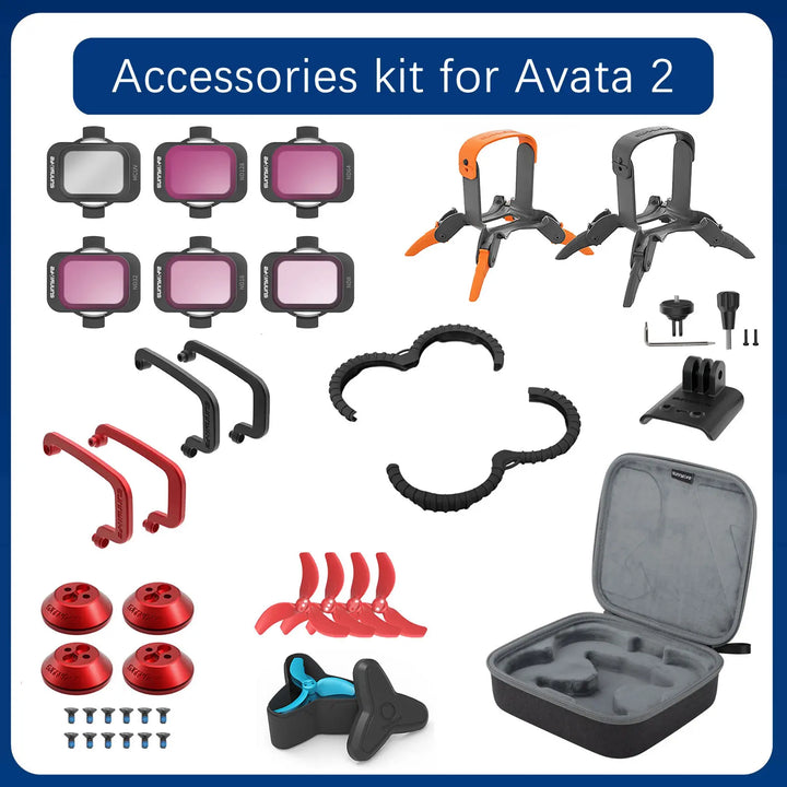 For DJI Avata 2 Propeller Guard Accessories Combo Gimbal Protector Motor Cover Lens Protection Cap Battery Protection Bracket