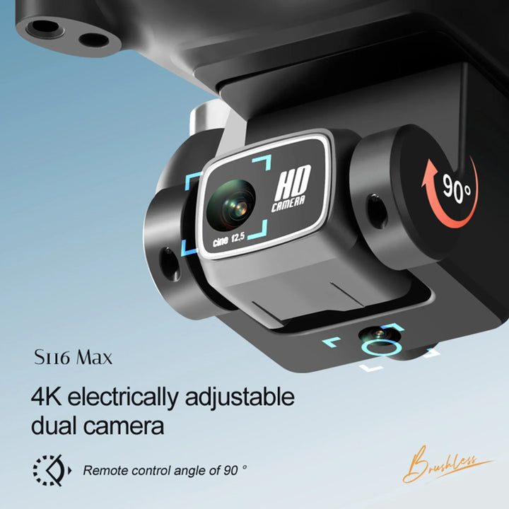 S116 Max Drone 8K GPS 4K Dual Camera Aerial Brushless Motor Long Life Battery Obstacle Avoidance Dron Camera Professional Drone