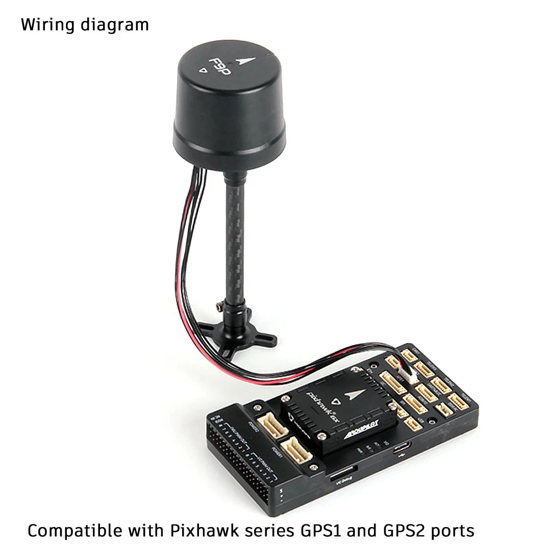 HolyBro H-RTK F9P Ultralight — RTK GNSS Module, u-blox ZED-F9P, IST8310 Compass, Helical Antenna, 21.4g, 1cm RTK Accuracy, for Pixhawk & UAV Autopilots
