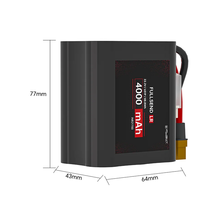iFlight Fullsend LR 6S 4000mAh Low Multiplier Range Long Range Li-Ion Battery for Chimera7 Pro V2 Chimera9 ECO F6 BOB57