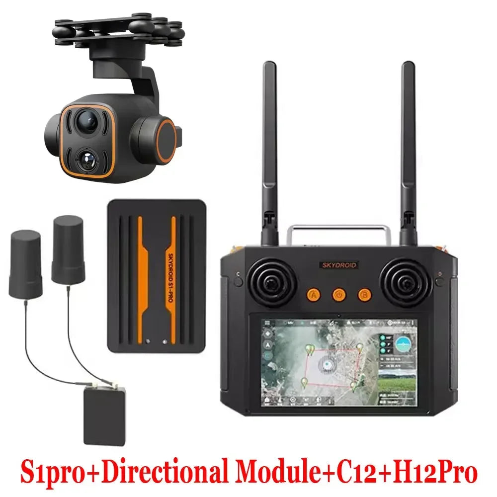 Skydroid S1 Pro RC Transmitter System — 5.8GHz 1080p FPV Video, H12Pro Ground Station, GPS & Camera Bundle Options