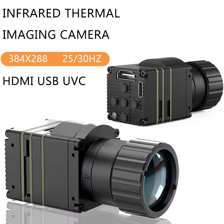 384x288 Infrared Thermal Camera - LWIR HDMI USB UVC Uncooled Industrial Thermal Imager 9.1mm Lens