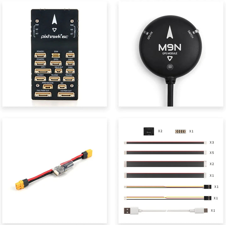 Holybro Pixhawk 6C Flight Controller — PX4/ArduPilot, Metal Shell, M10/M9N GPS Options