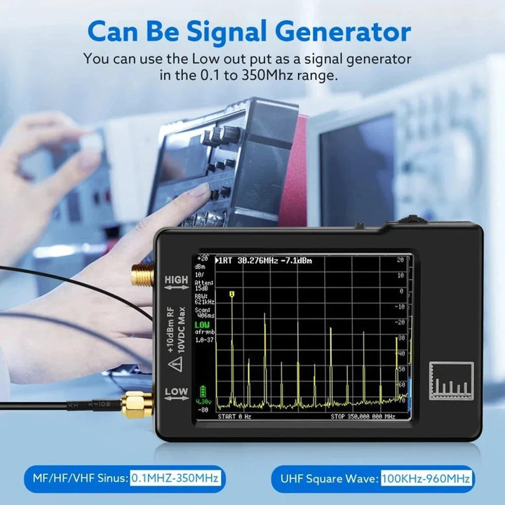 Advanced Frequency Detection Device USB Spectrum Analyzer Portable Analyzer Resolution Filters Screen Resolution