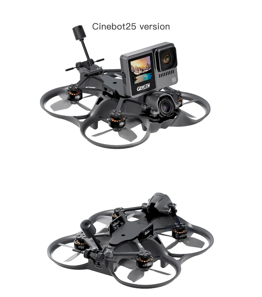 GEPRC Cinebot25 S HD O3 FPV Drone 2.5inch G4 45A AIO FC 1505 4300KV Motor RCintegrated 45A BLS ESC Racing Freestyle Quadcopter