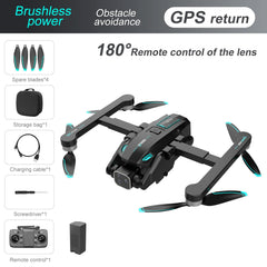 S188 GPS Rc Drone 4K HD Dual Camera Electric Control 180° Professional 5G Aerial Photography Obstacle Avoidance Brushless - Thedroneflight
