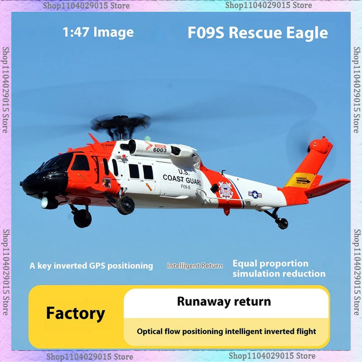 YU XIANG F09S Rescue Eagle Helicopter GPS Remote Control Aircraft One click Reverse Flight Optical Flow Positioning Optional FPV