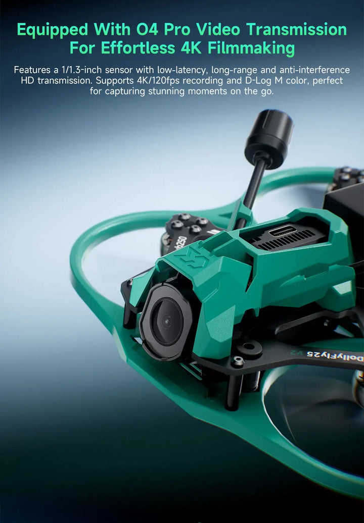 Sub250 DollyFly25 V2 2.5Inches WTFPV FPV Drone Freestyle Quadcopter with PNP/ELRS2.4 Receiver XT30U Connector for DIY