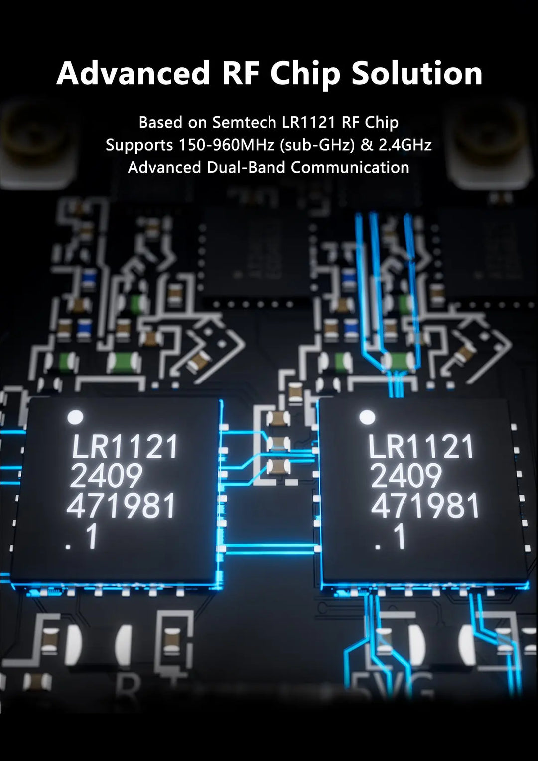 GEPRC GemX ELRS 915MHZ 2.4G Gemini Xrossband Receiver Dual-Band Integrated TCXO