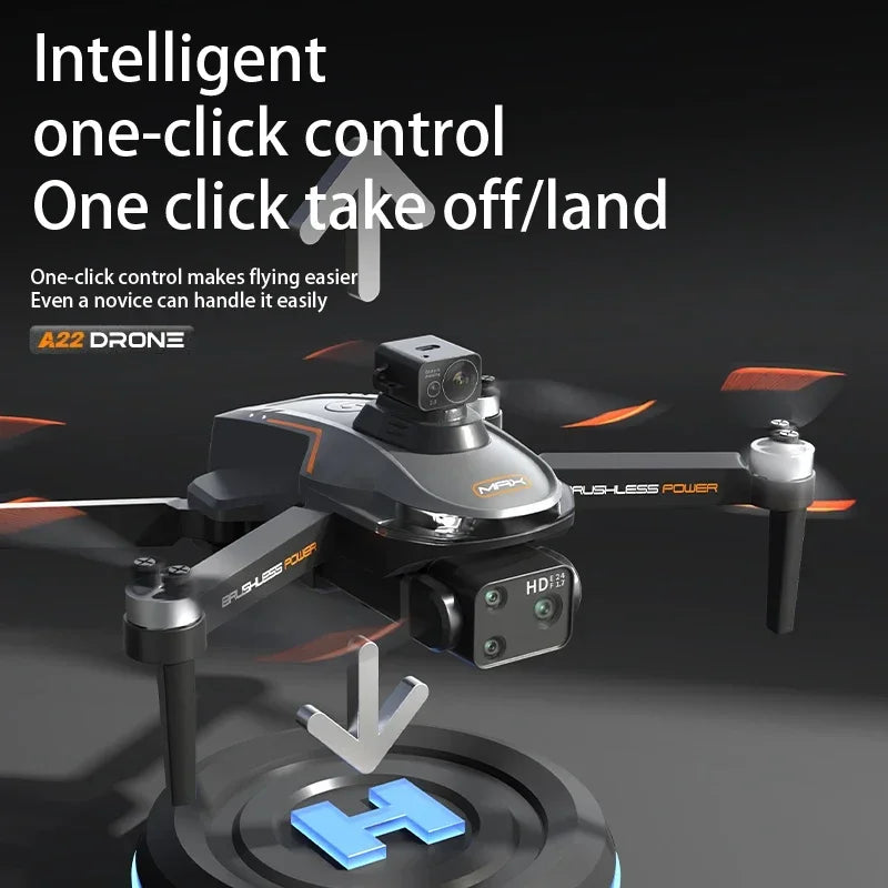 DJI A22 5G GPS RETURN BRUSHLESS DRONE - PROFESSIONAL HD 8K 1080P DUAL-CAMERA, 360° LASER OBSTACLE AVOIDANCE, LONG-RANGE FLIGHT, INTELLIGENT FEATURES, AND GESTURE CONTROL