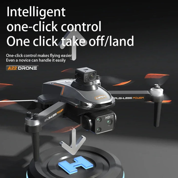 DJI A22 5G GPS RETURN BRUSHLESS DRONE - PROFESSIONAL HD 8K 1080P DUAL-CAMERA, 360° LASER OBSTACLE AVOIDANCE, LONG-RANGE FLIGHT, INTELLIGENT FEATURES, AND GESTURE CONTROL