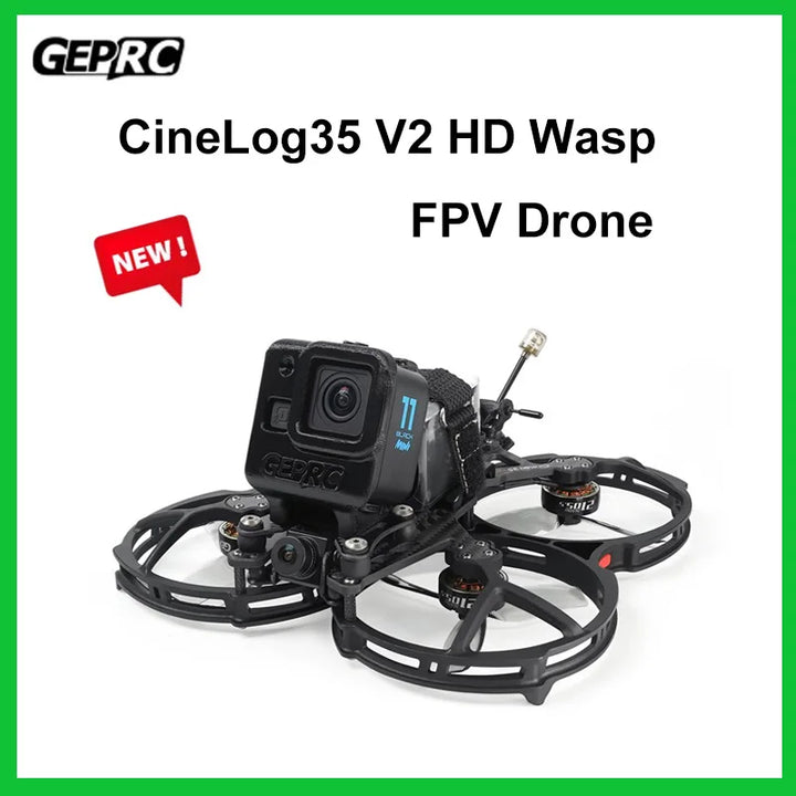 New GEPRC CineLog35 V2 HD Wasp F722-45A AIO Runcam Wasp FPV Drone